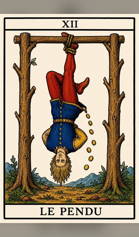 Le Pendu — carte du Tarot de Marseille