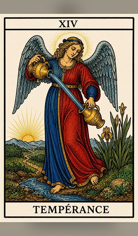 Tempérance — carte du Tarot de Marseille